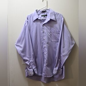 Daniel Gray 100% Cotton Made In Korea Light Purple Men's Button Down Polo Shirt